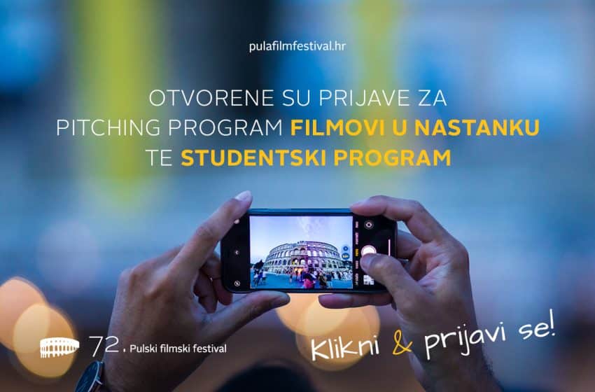  Otvorene prijave za pitching program Filmovi u nastanku te Studentski program koji postaje natjecateljski