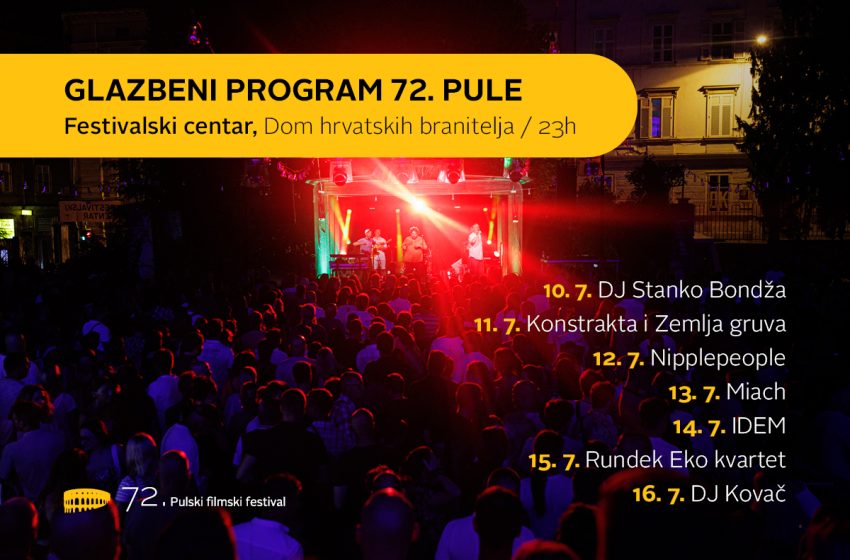 Here are the musicians who will provide entertainment at the 72nd Pula Film Festival